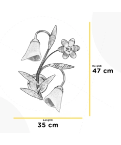 APPLIQUE 2 LUCE ONLI "ALGA" BRONZO E14